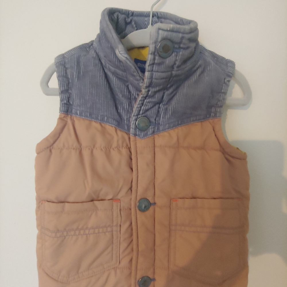 Boys Vest with Corduroy Detail and pockets